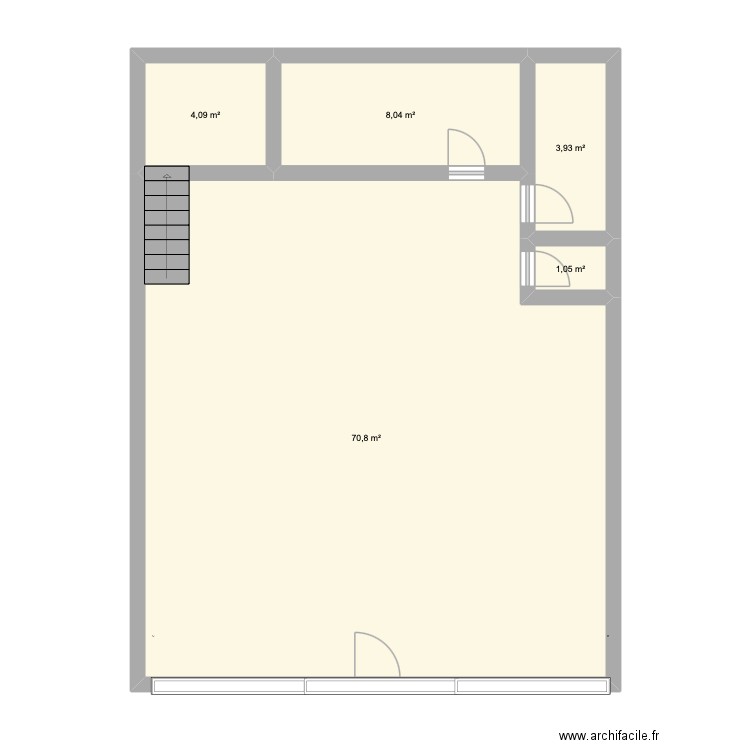 plan ophelia. Plan de 5 pièces et 88 m2