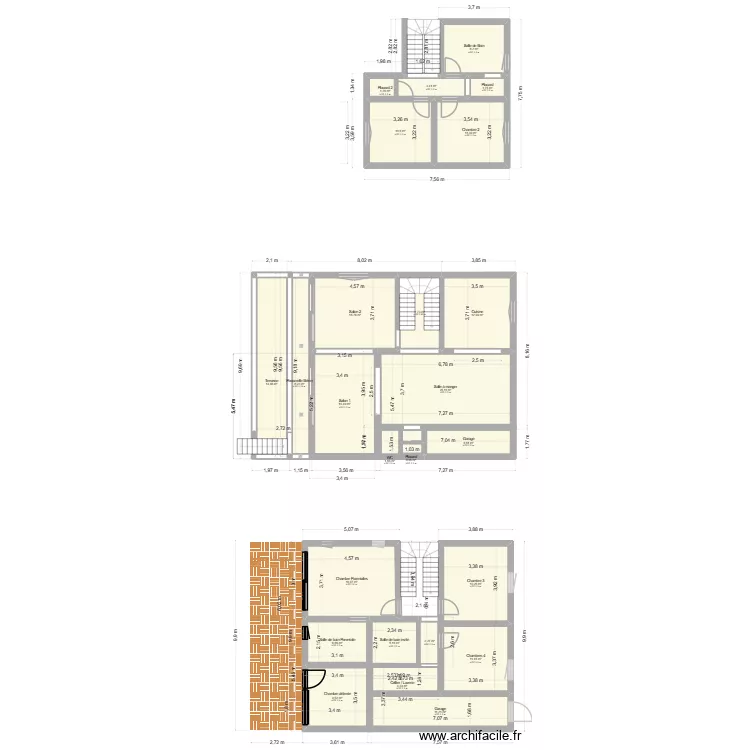 maison quiberon. Plan de 25  et 226 m²