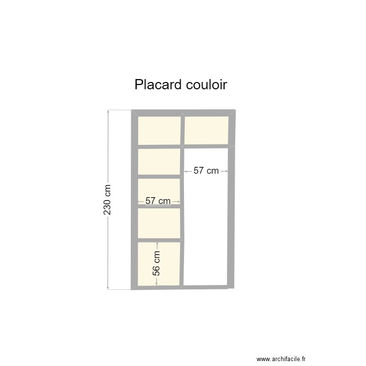 Plan Projet 35 Chomel. Plan de 2 pièces et 1 m2