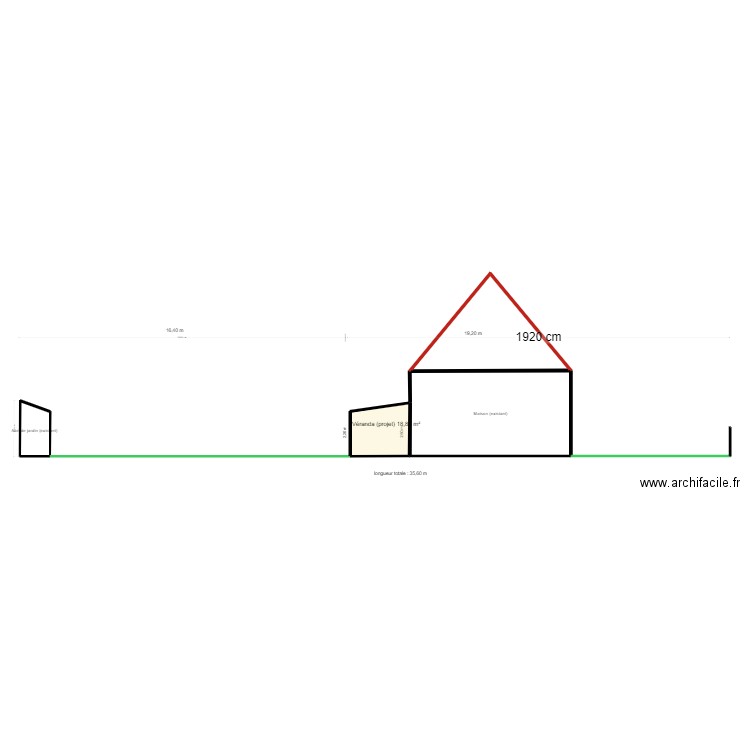 plan de coupe exemple. Plan de 4 pièces et 63 m2