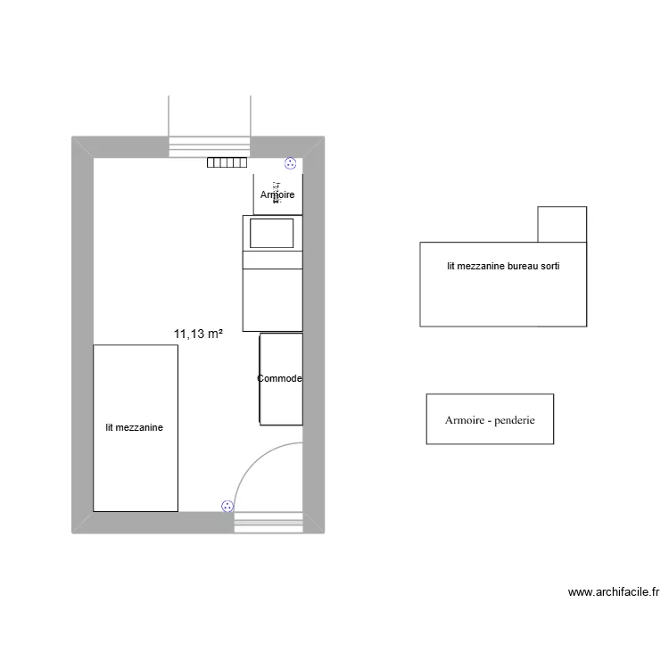 test 2. Plan de 1 et 11 m² test 2. Plan de 1 et 11 m²