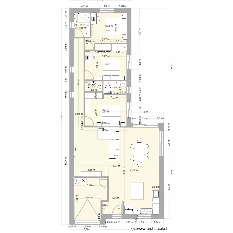 ledignan. Plan de 