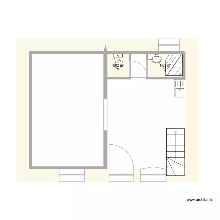 rdc 13 après modifs. Plan de 2 et 3 m² rdc 13 après modifs. Plan de 2 et 3 m²