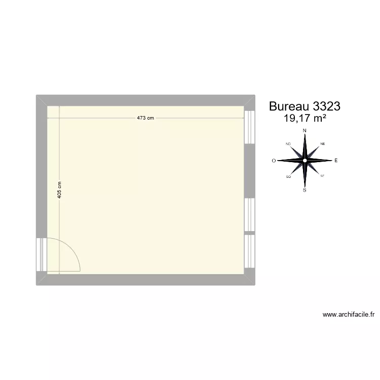 Bureau R 323. Plan de 