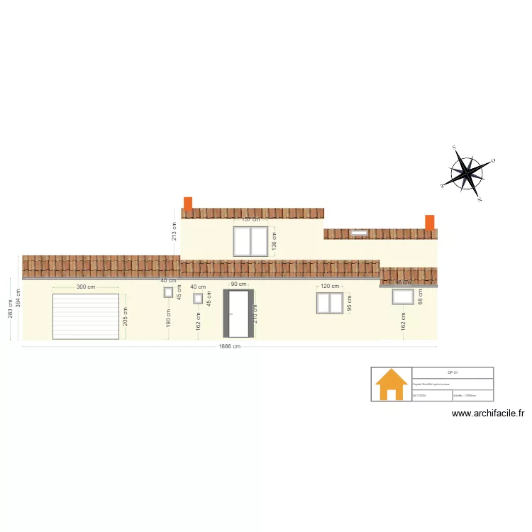 Fa&ccedil;ade avant . Plan de 