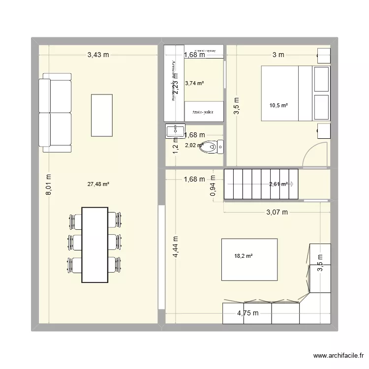RIEUX. Plan de 17  et 191 m²