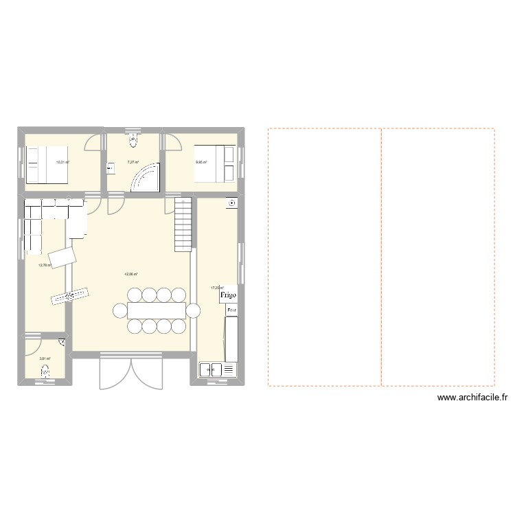 projet maison. Plan de 0 pièce et 0 m2