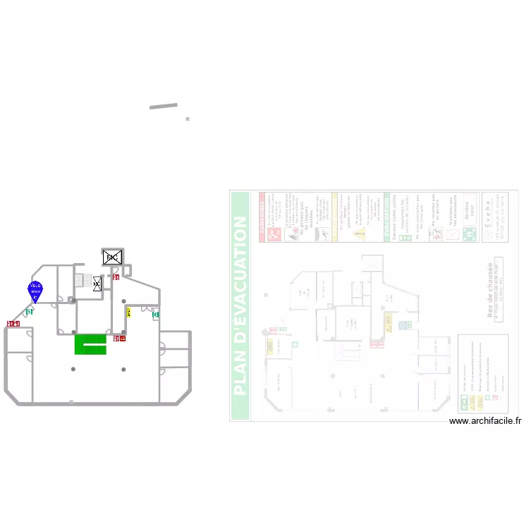 Agence IVRY R+1 pour page LEAS agence. Plan de 57  et 1351 m²