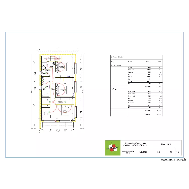 BASLE ARBOR 1ER. Plan de 