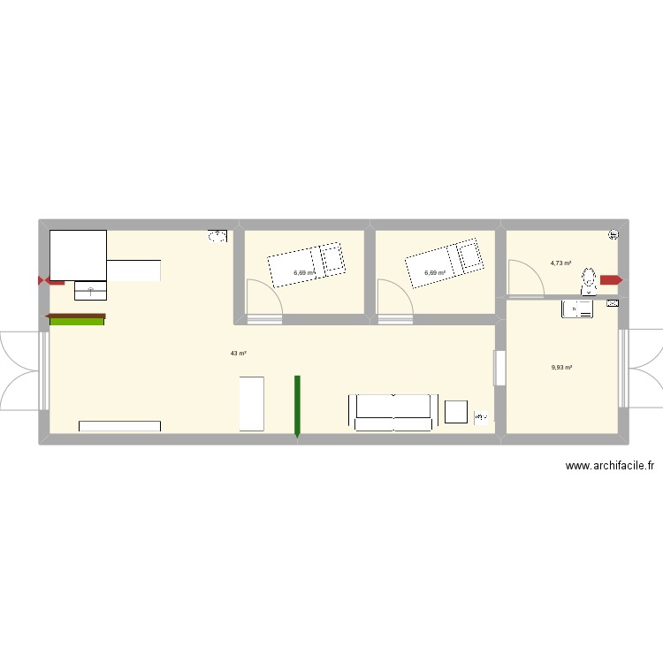Plan b. Plan de 0 pièce et 0 m2