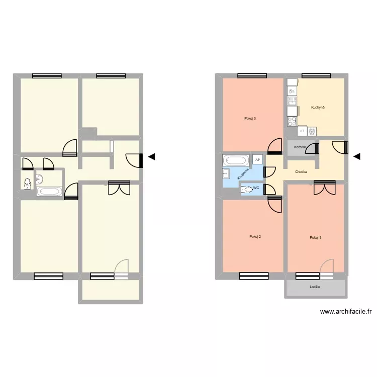 Generála Píky 2894 vyt 5. Plan de 25 Pièces et 282 m² Generála Píky 2894 vyt 5. Plan de 25 Pièces et 282 m²