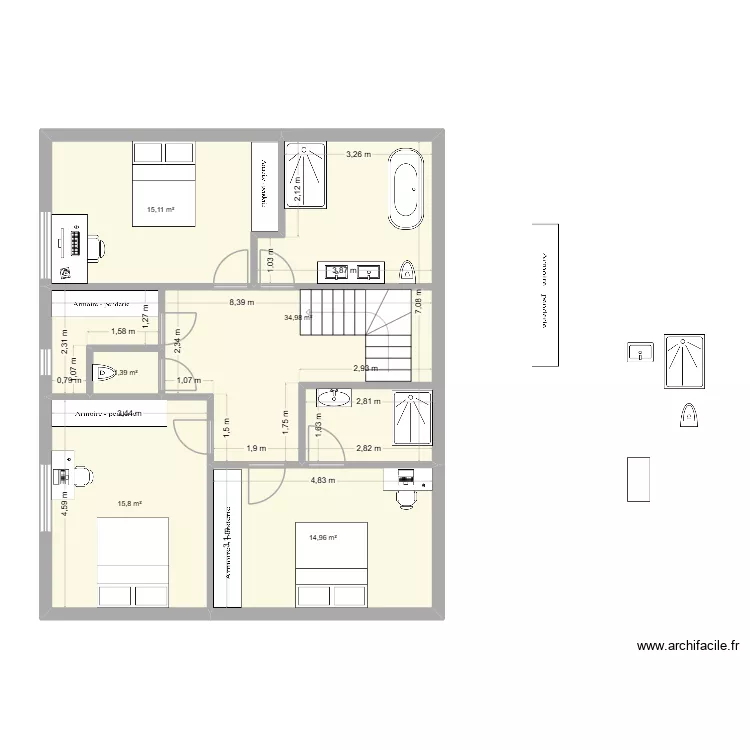 Postweg, 9 (2) 2&eacute;tage. Plan de 5  et 82 m²