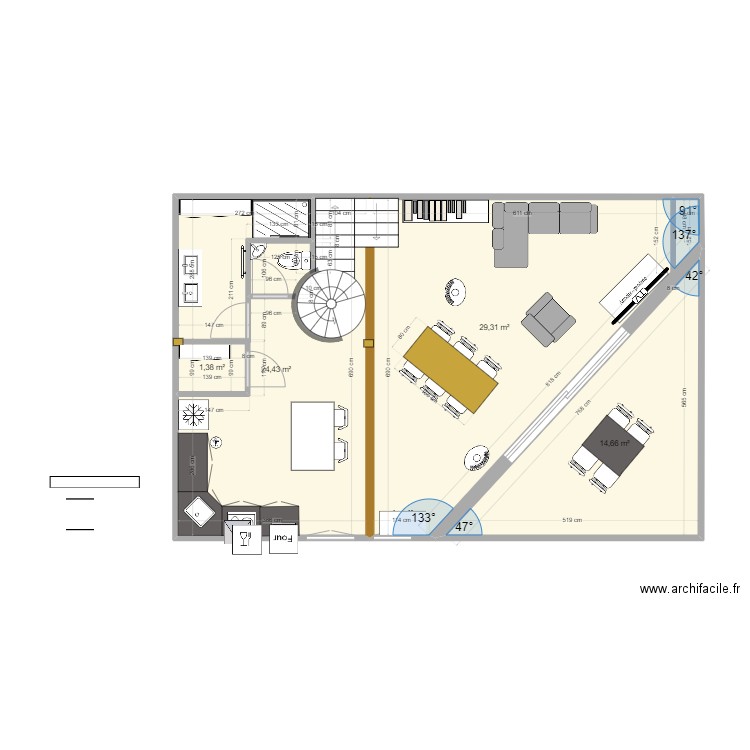 Foucherans Phase 3 ter. Plan de 4 pièces et 70 m2