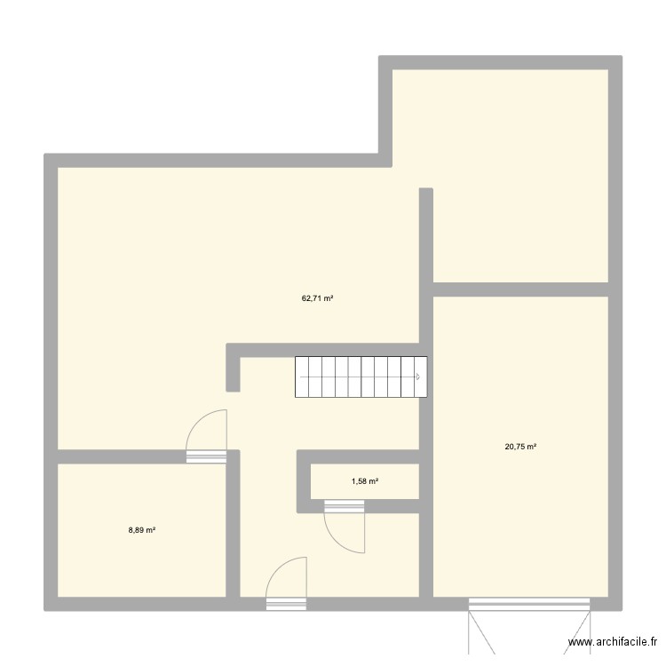 essai. Plan de 4 pièces et 94 m2