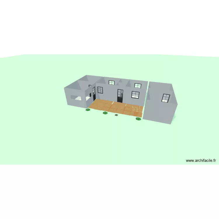 plan poste de garde. Plan de 6  et 54 m²
