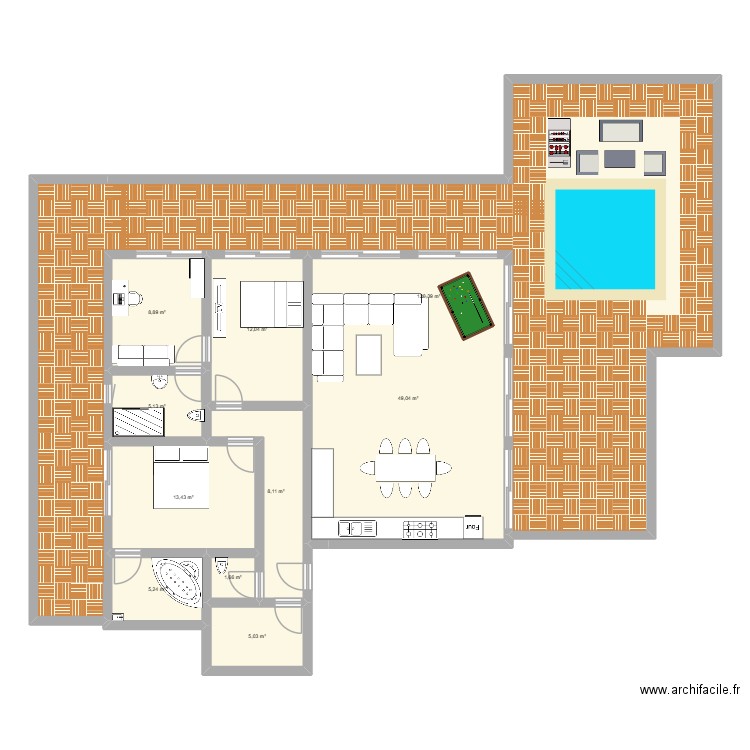 N IMPORTE. Plan de 10 pièces et 229 m2
