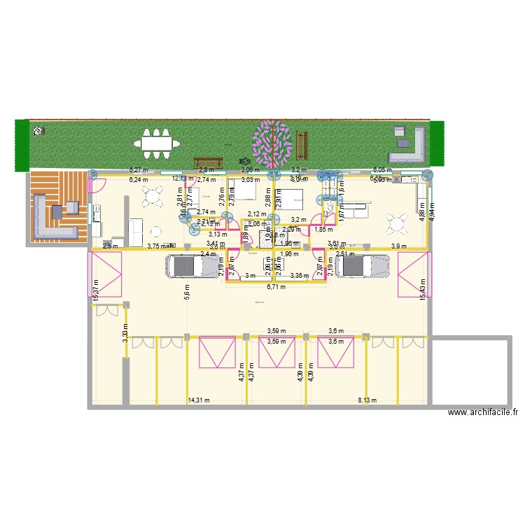 rdc batiment parents. Plan de 0 pièce et 0 m2