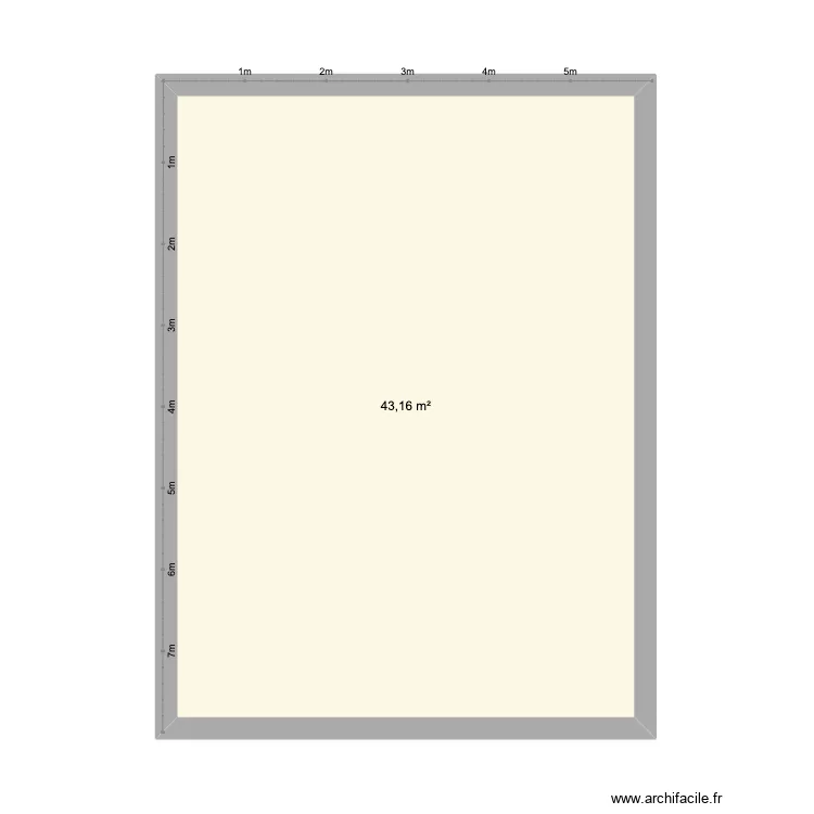 Futur Garage L 8m x l 6m 48 m2. Plan de 1  et 43 m²