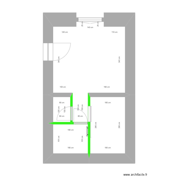 PLAN EXECUTION. Plan de 4 pièces et 23 m2