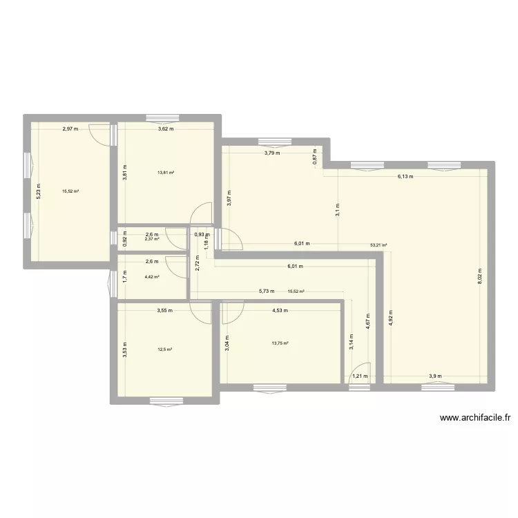 yvrac rdc 1 - origne. Plan de 