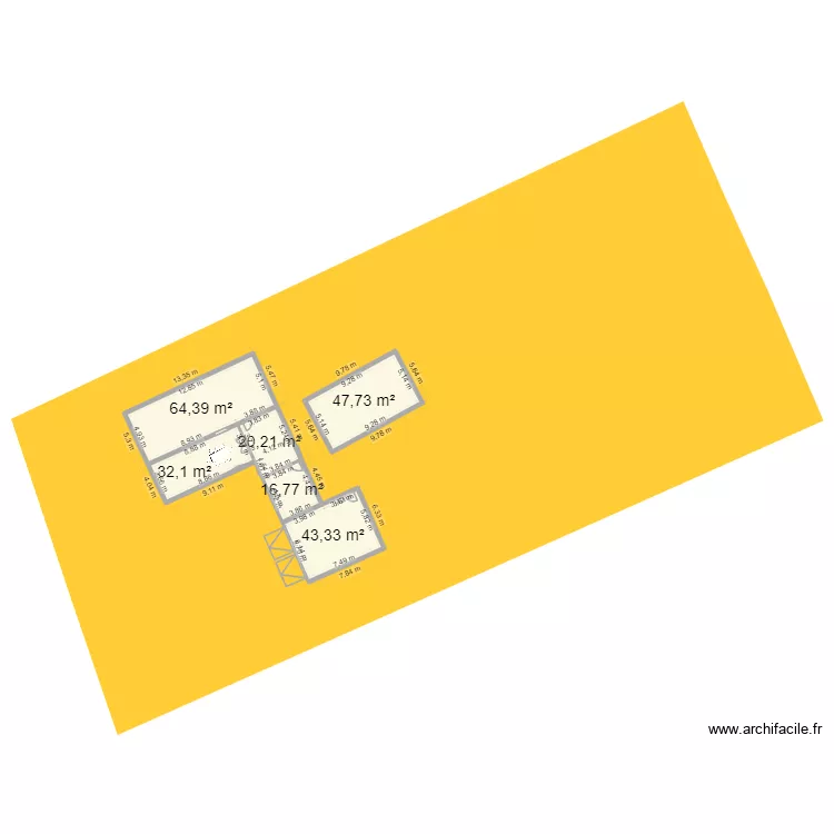 PROJET ECQUES EXT 3. Plan de 6  et 225 m²