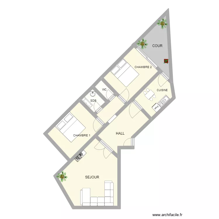 DALECHAMP RDC. Plan de DALECHAMP RDC. Plan de