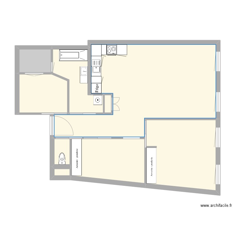 AV DE LA CORSE RENOVE 2. Plan de 9 pièces et 80 m2