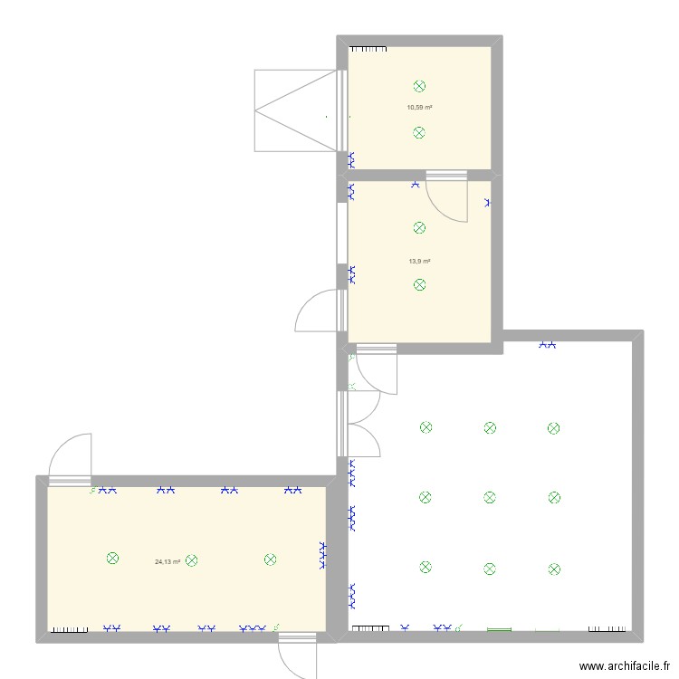 plan chef d'oeuvre. Plan de 3 pièces et 49 m2