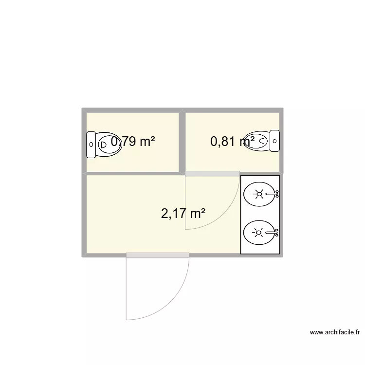 Sanitaires LA PLACE EVREUX. Plan de 