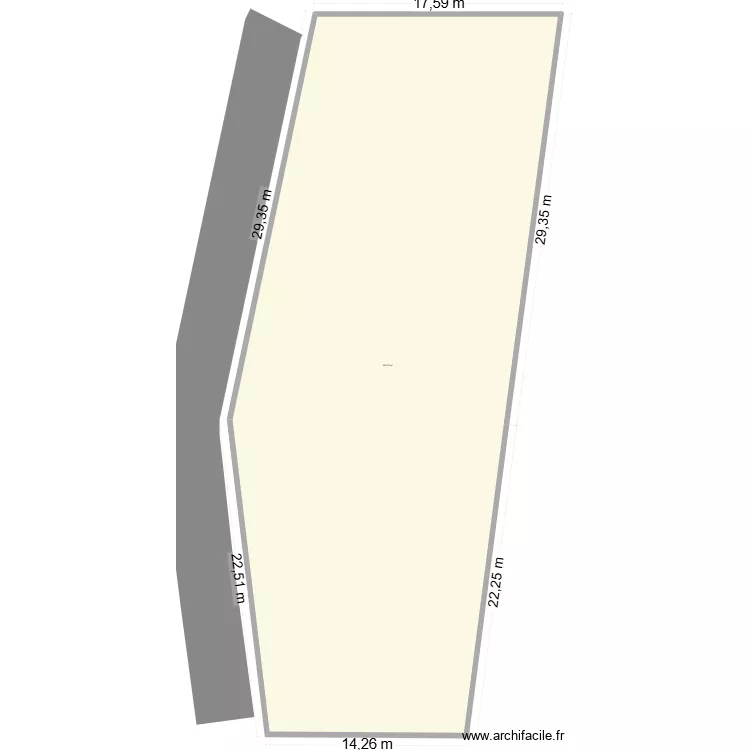 ArchiFacile terrain 02 Josiane. Plan de 1  et 885 m²
