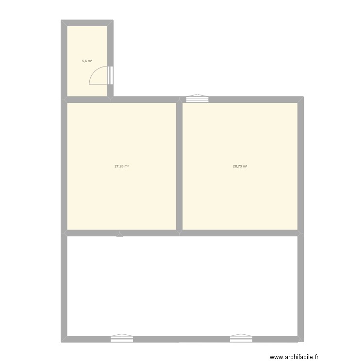 Appartement 1. Plan de 3 pièces et 62 m2