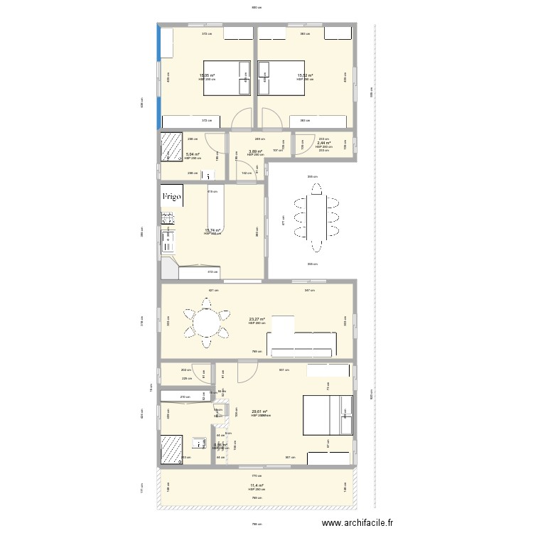 Jean Pierre . Plan de 10 pièces et 123 m2