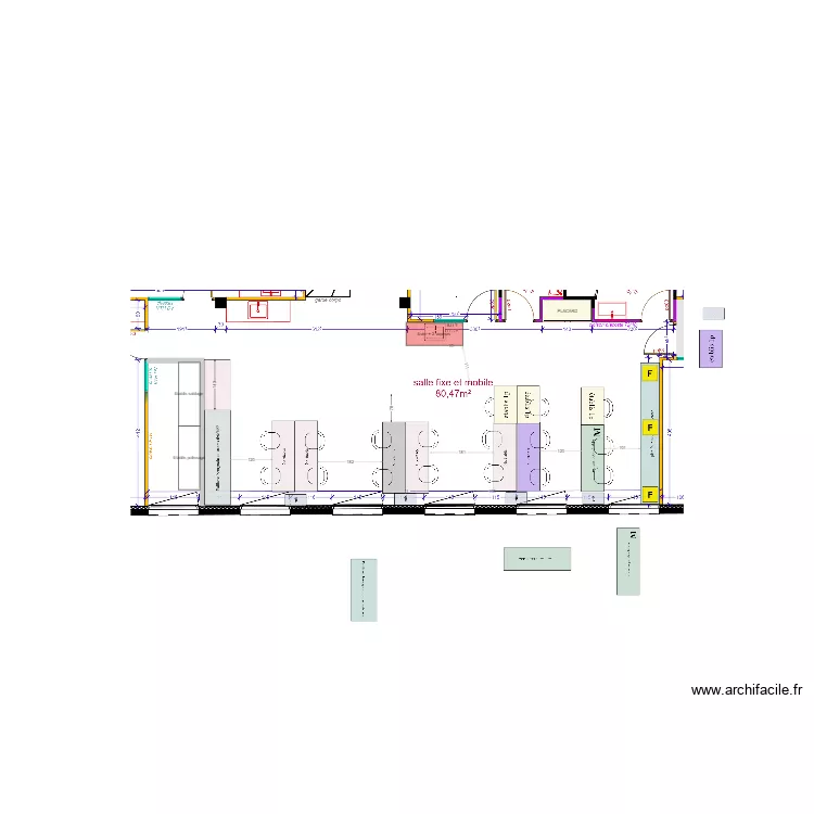 salle de fixe et mobible 3. Plan de 
