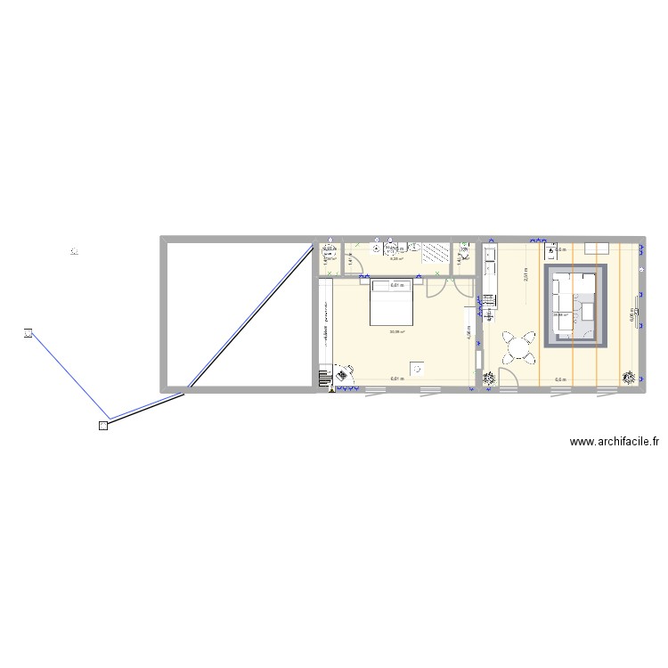 Maison v3. Plan de 5 pièces et 79 m2