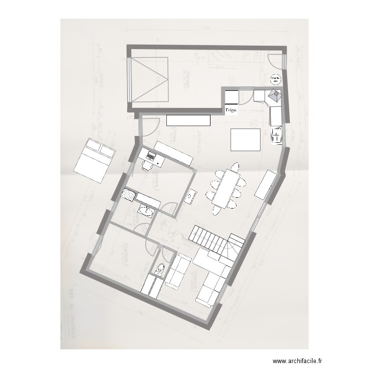 RDC. Plan de 0 pièce et 0 m2