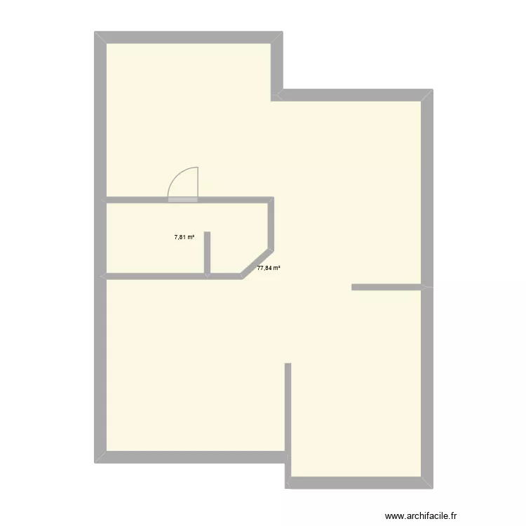 plan du rez de chaussee. Plan de 2  et 86 m²