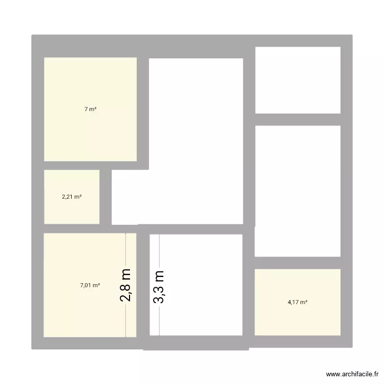 New1. Plan de 4  et 20 m²