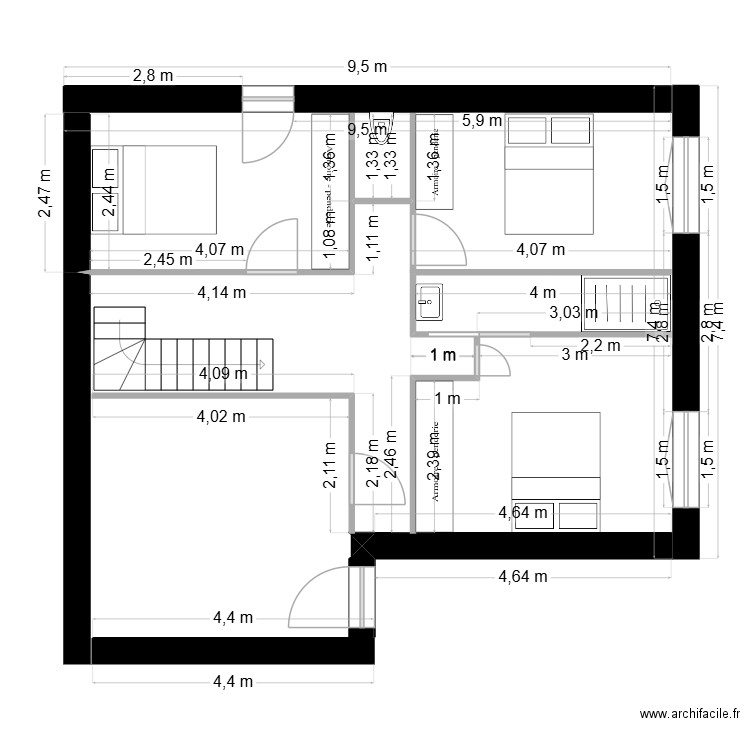 chagnolet rez de chaussé. Plan de 0 pièce et 0 m2