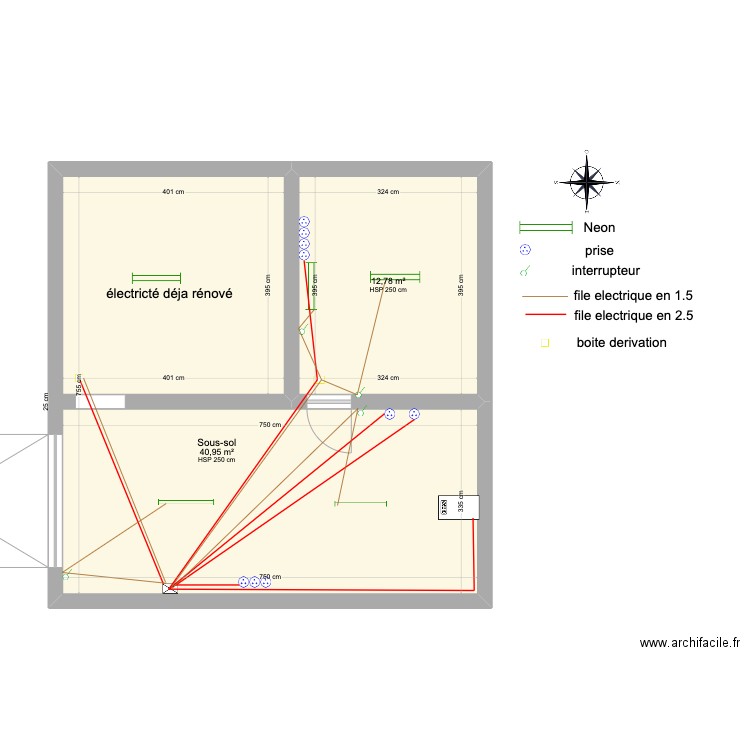 sous sol. Plan de 0 pièce et 0 m2