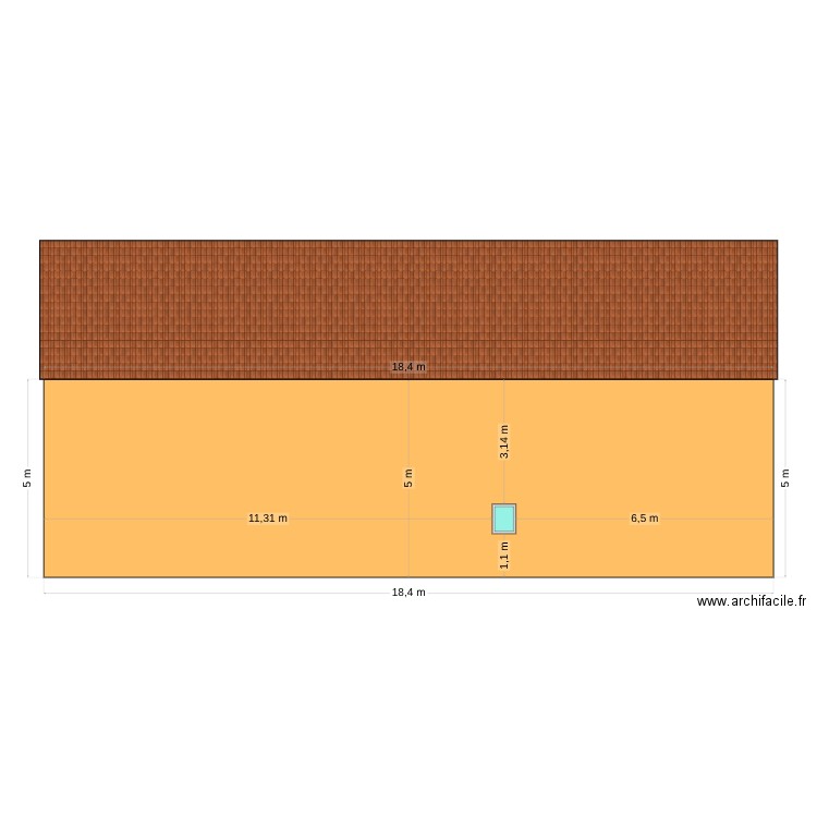 facade nord. Plan de 0 pièce et 0 m2
