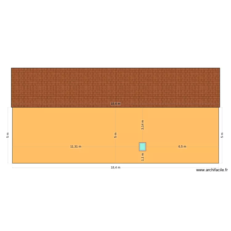 facade nord. Plan de 