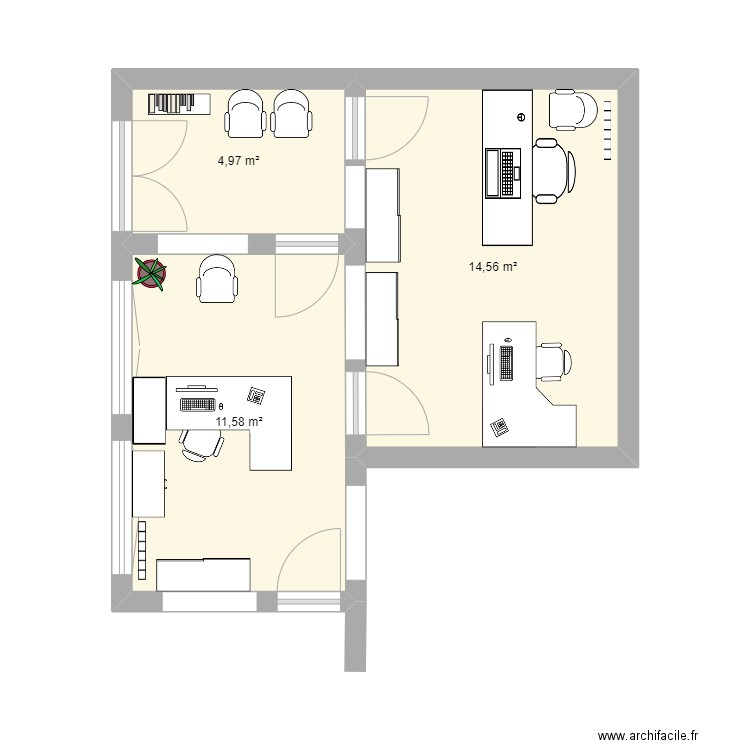 Nouveau bureau. Plan de 0 pièce et 0 m2