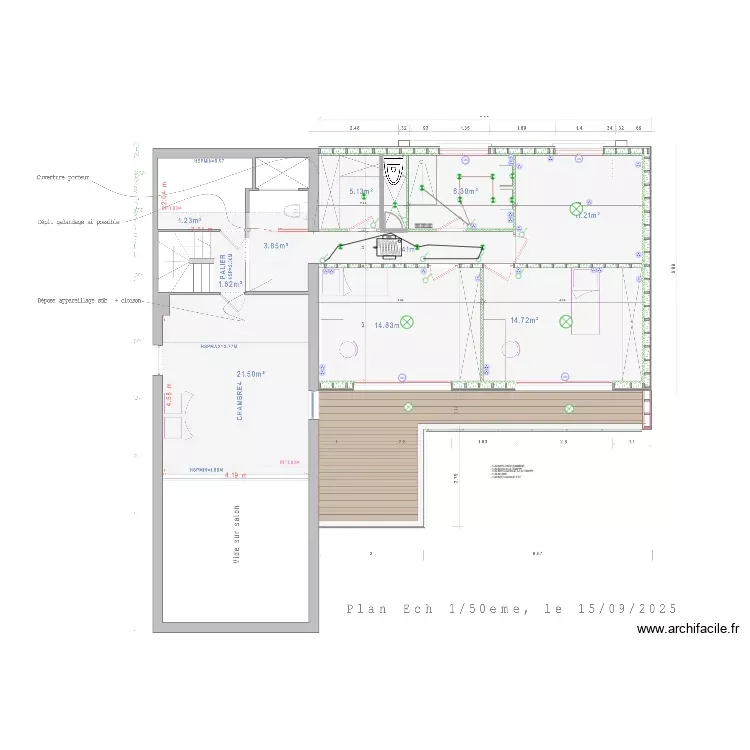 LELEU ETAGE. Plan de 