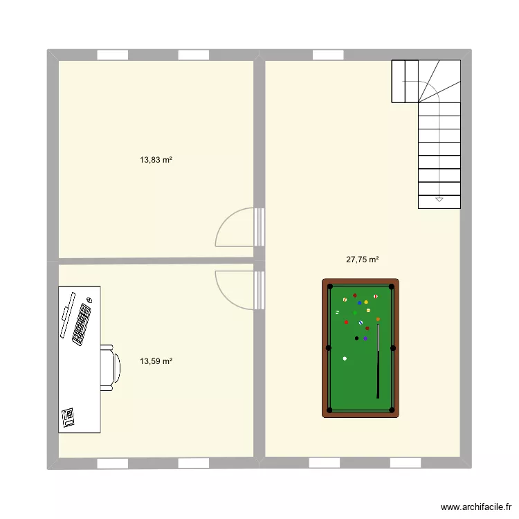 Sous-sol projet 1. Plan de 3 et 55 m² Sous-sol projet 1. Plan de 3 et 55 m²