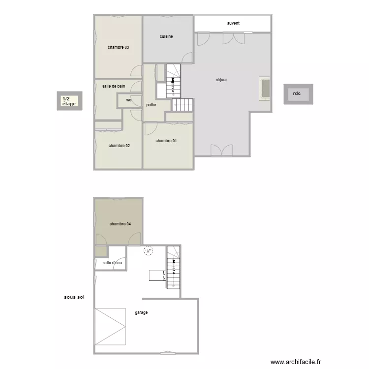 BASTOUILL am. Plan de 20  et 155 m²
