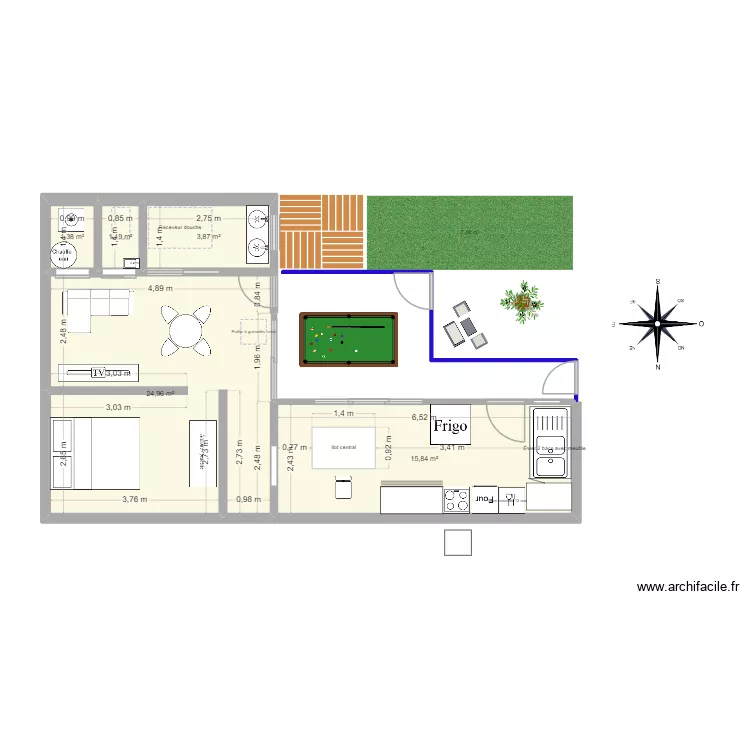 Mon plan Kristof. Plan de 5  et 47 m²