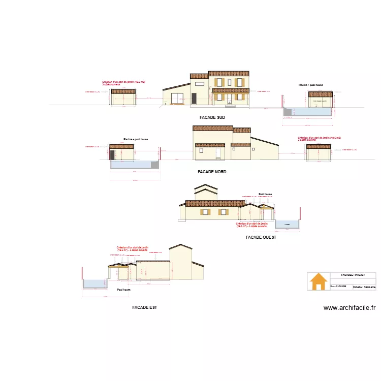 DT : PLAN DE COUPE PROJET ABRI DE JARDIN. Plan de DT : PLAN DE COUPE PROJET ABRI DE JARDIN. Plan de