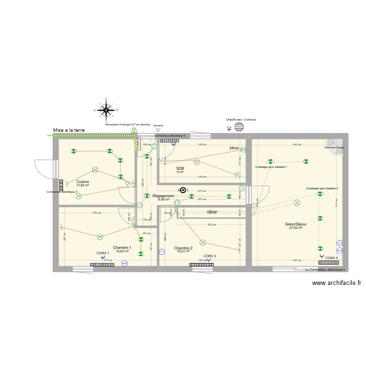 Alex circuit lumière. Plan de 0 pièce et 0 m2