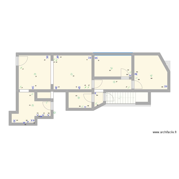 Locimmo Leon Mahillon. Plan de 10 pièces et 79 m2