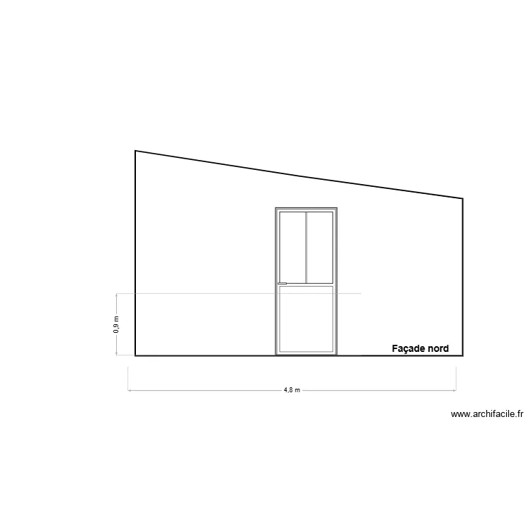 veranda face gauche. Plan de 